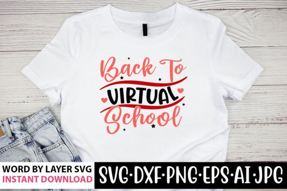 BACK to VIRTUAL SCHOOL SVG for Crafts and Graphics