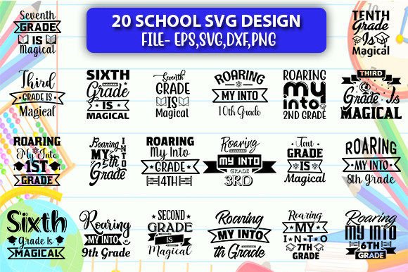 School SVG Bundle: Graphics for Crafts & Blogs